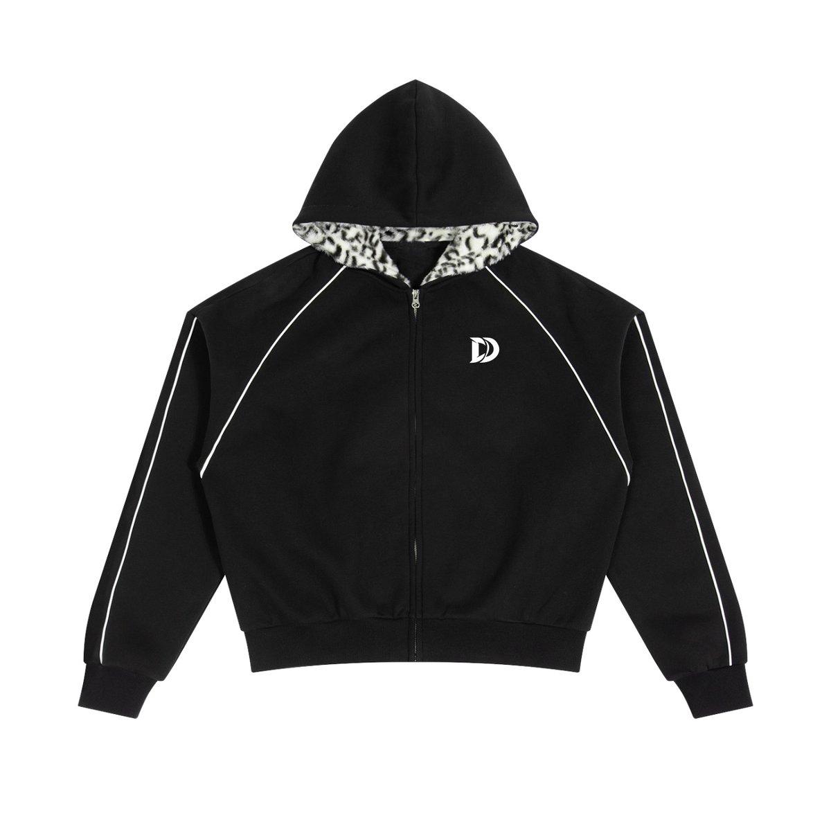 Leopard Hood Zip-Up
