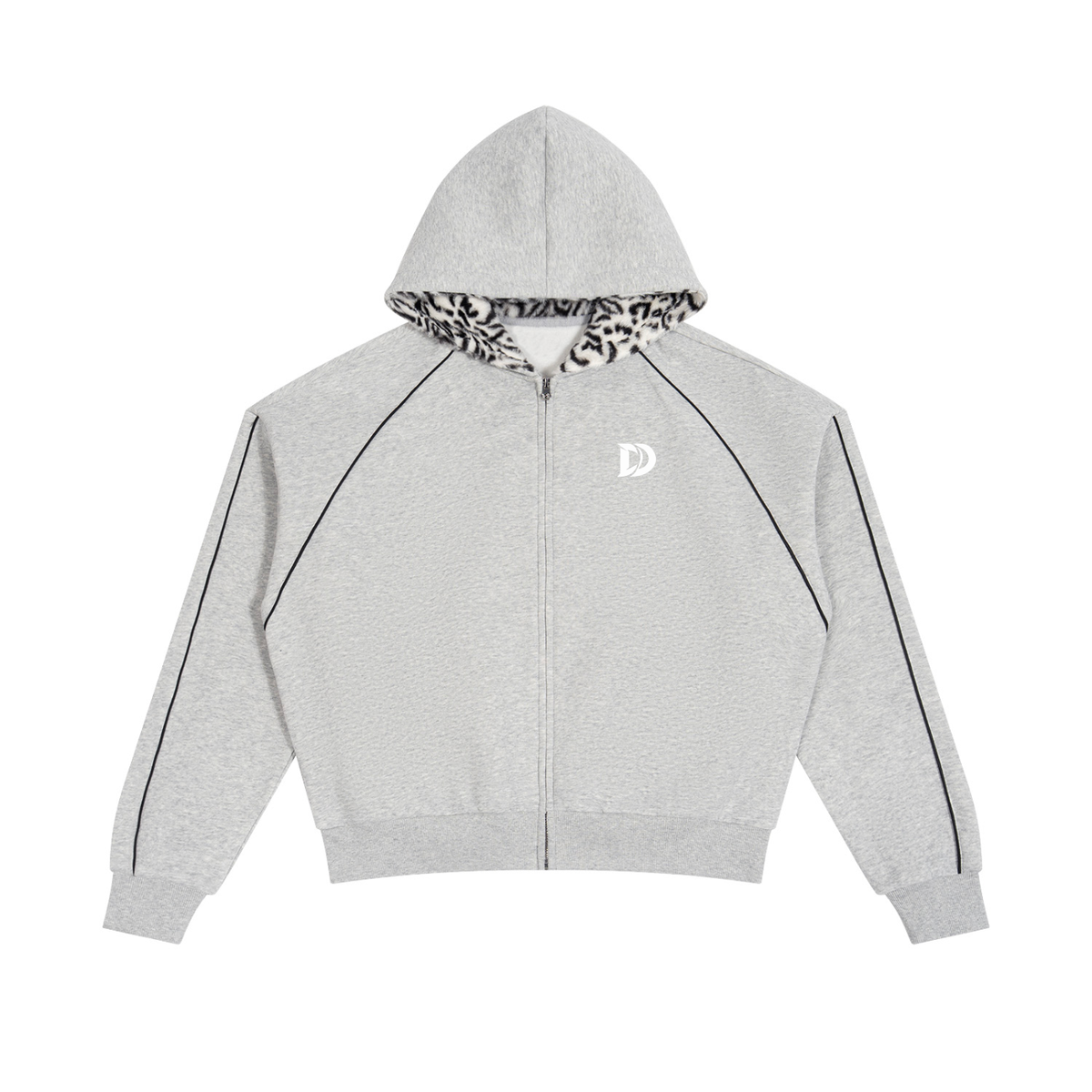 Leopard Hood Zip-Up