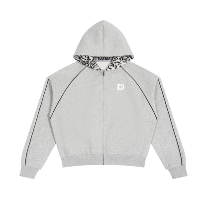 Leopard Hood Zip-Up